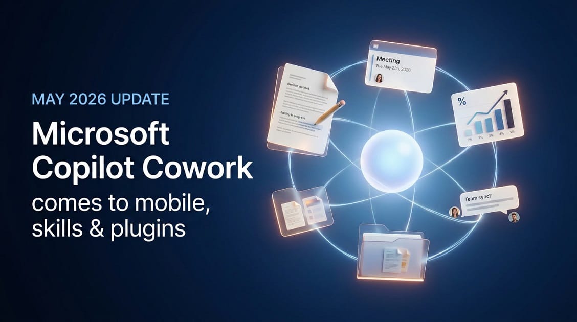 Microsoft Copilot Cowork orchestrating documents, meetings, charts, and chats as an agentic AI workflow